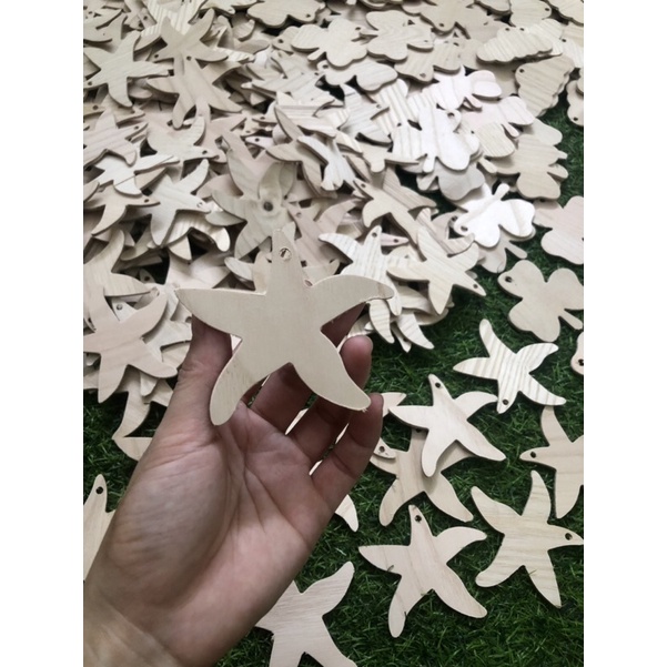 Sao Biển Bằng Gỗ 3mm Dùng Trang Trí Phòng Bé, Nhà Cửa, Quán Caffe, Làm Đồ Hanmade