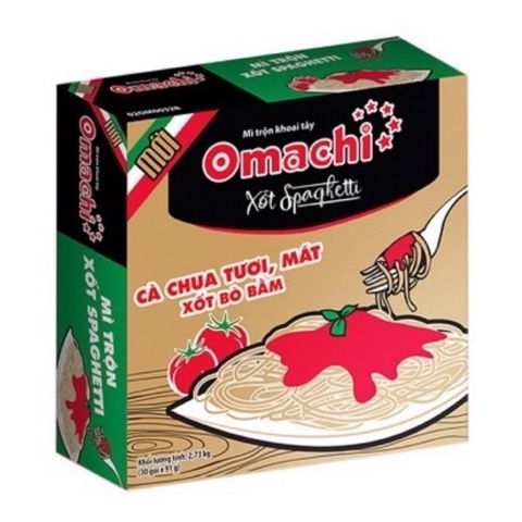 Thùng Mì Trộn Omachi Xốt Spaghetti 30 Gói x 91gr