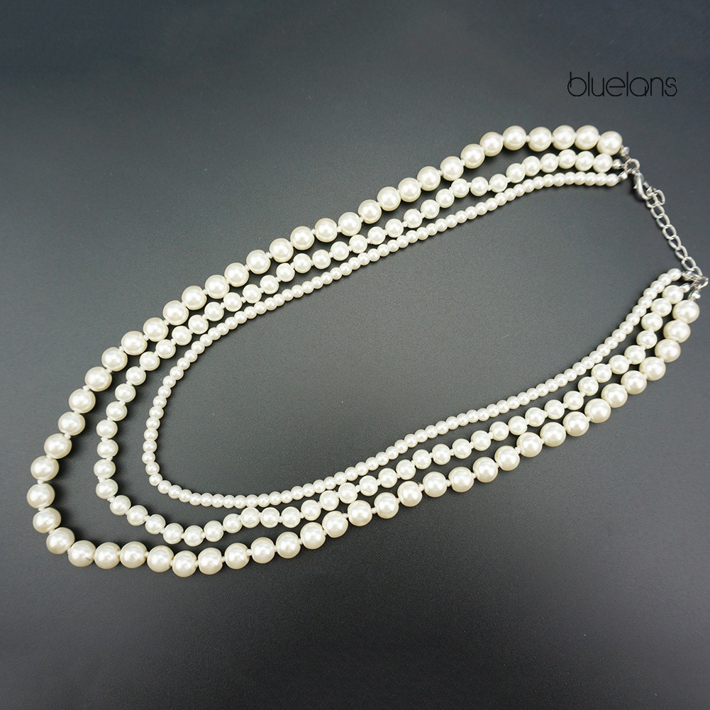 Vòng cổ Nhiều Tầng Đính Ngọc Trai Giả Thời Trang Dành Cho Nữ