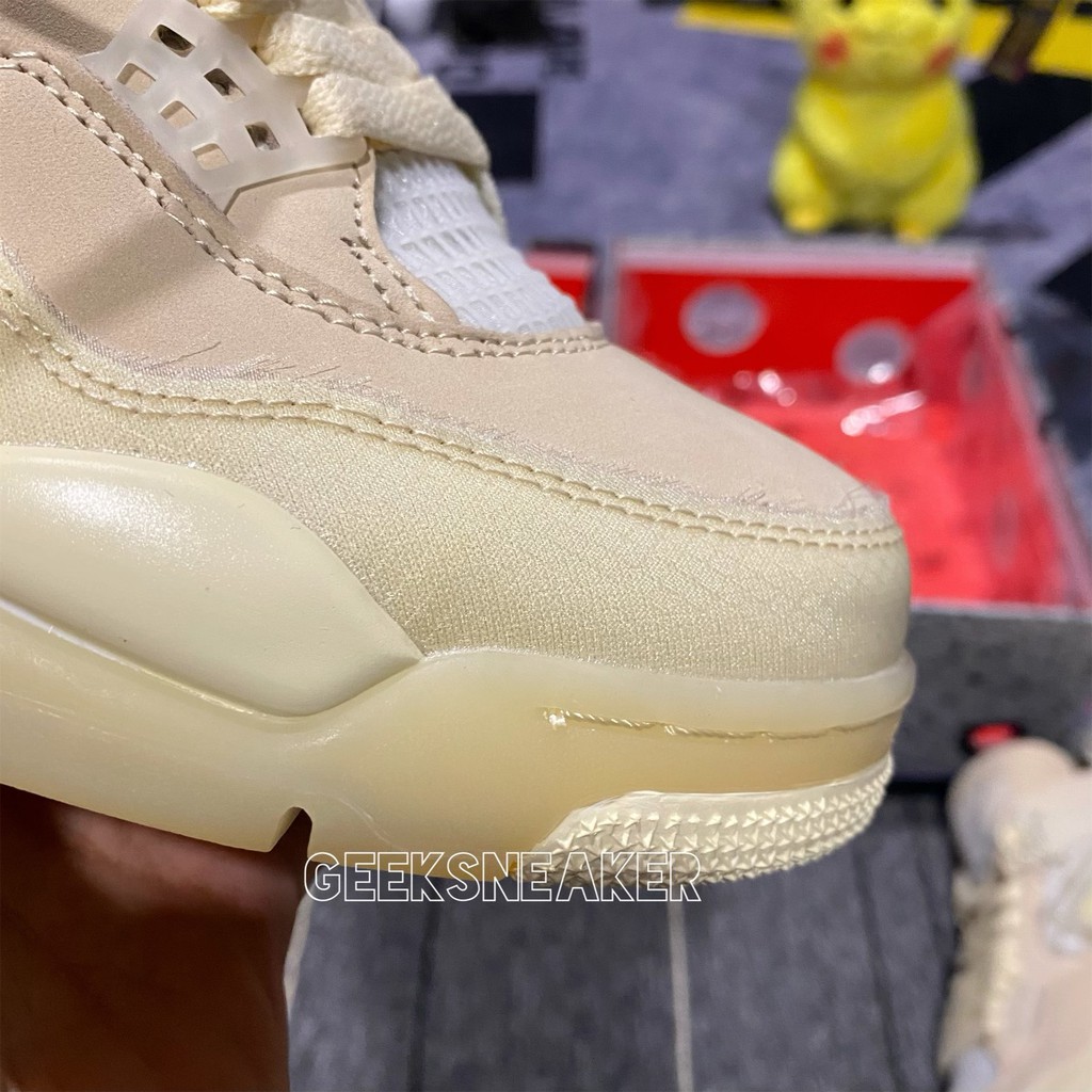 [GeekSneaker] Bản Fix Mới - Giày Jordan 4 SAIL OW - OFF WHITE | BigBuy360 - bigbuy360.vn