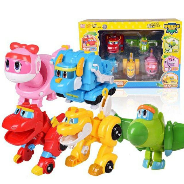 Hộp 5 con khủng long biến hình Gogo Dino