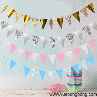 dây cờ tam giác trang trí đủ màu