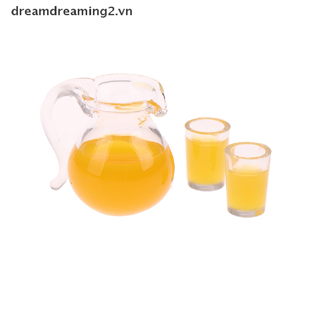 Set 3 Mô Hình Nước Ép Trái Cây Tỉ Lệ 1: 12 Trang Trí Nhà Búp Bê
