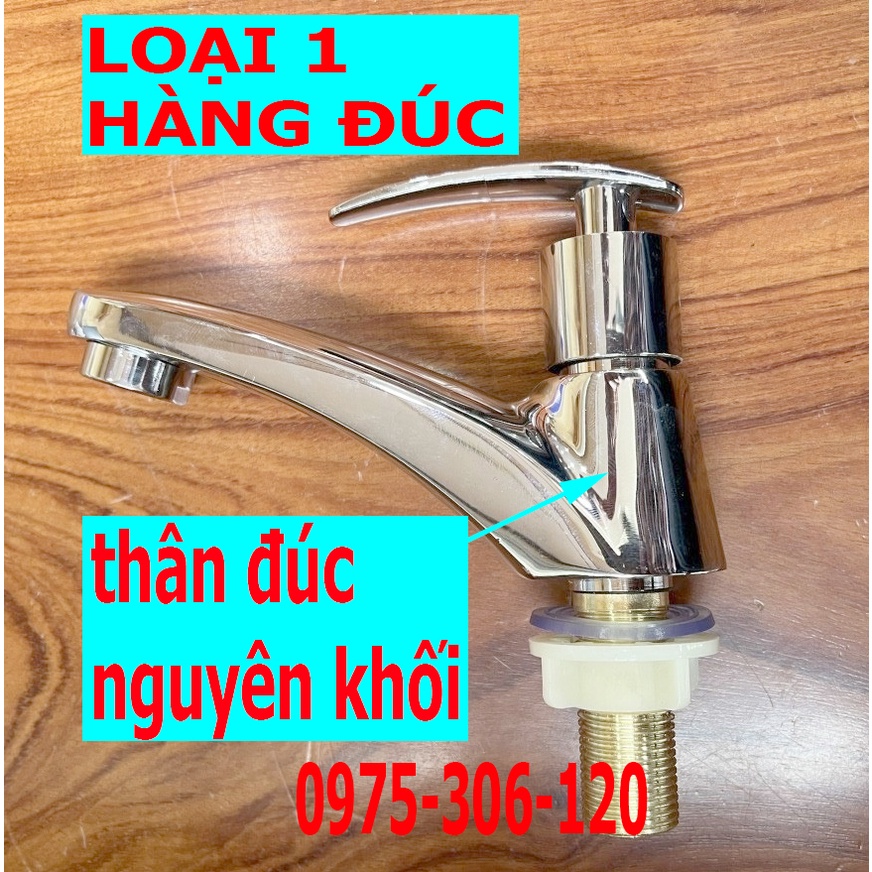 [LOẠI 1- HÀNG ĐÚC] Vòi Rửa Mặt Lavabo Lạnh N6004 đồng thau si sáng bóng la si lạnh tay cung