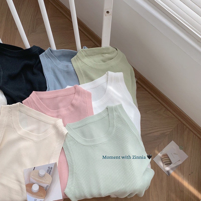 𝐙𝐢𝐧𝐧𝐢𝐚/𝐀́𝐨 𝐭𝐚𝐧𝐤𝐭𝐨𝐩 𝐛𝐚𝐬𝐢𝐜 𝐬𝐨̛̣𝐢 𝐝𝐞̣̂𝐭/ Slimfit 79