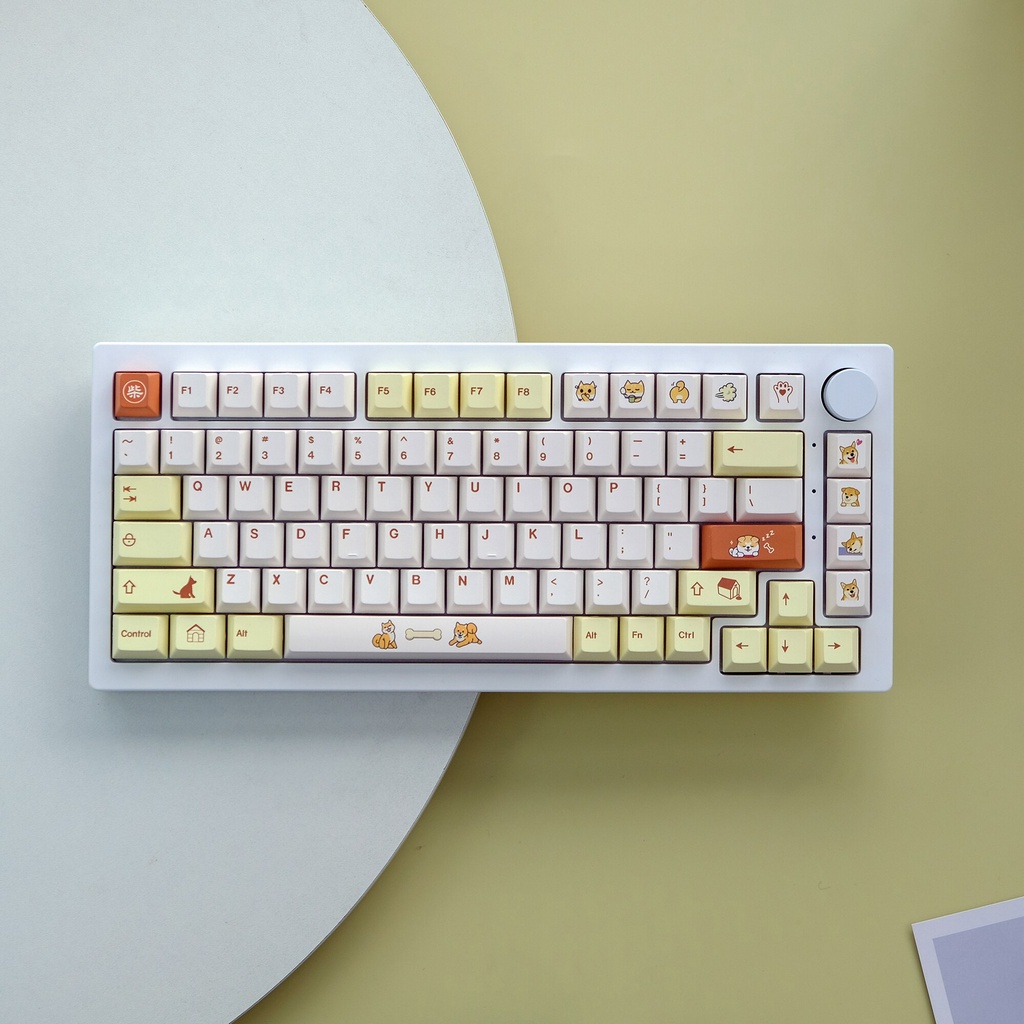 Keycap Shiba Inu Cho Bàn Phím Cơ Cherry Profile Chất Liệu Thick PBT In Dyesub 160 Phím | Gearbros