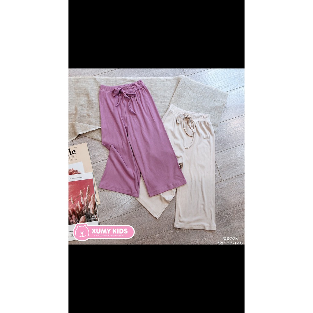 Quần dài cotton ống loe