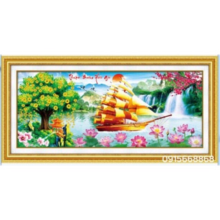 Tranh thêu phong cảnh : kt 115*53 cm