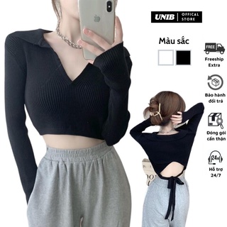 Áo Croptop CT27 Áo Croptop Tay Dài phong cách Ulzzang dáng ôm body - UniB