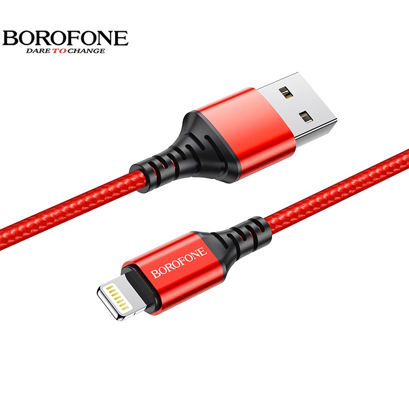 [Mã ELBOROMAY giảm 10% đơn 100K] Dây cáp sạc nhanh BOROFONE BX54 bện dù 2.4A đầu Lightning, Micro, Type-C 1m