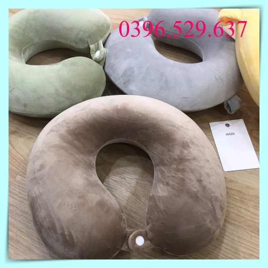 Gối Cổ chữ U Kê Cổ Tựa Đầu Tựa Lưng Nhiều Màu