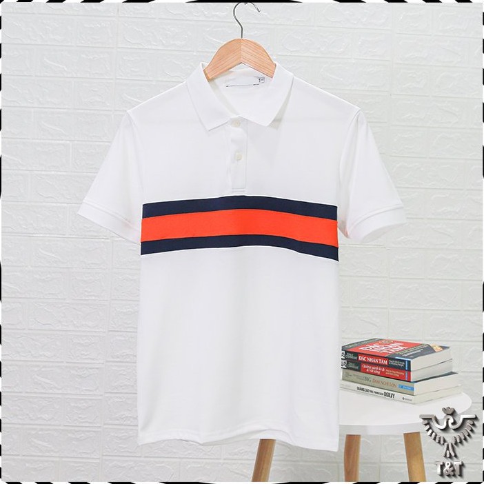 Áo phông nam có cổ đẹp tay ngắn mẫu Polo kẻ ngang mới BAT128 - BLUE MENSWEAR | BigBuy360 - bigbuy360.vn