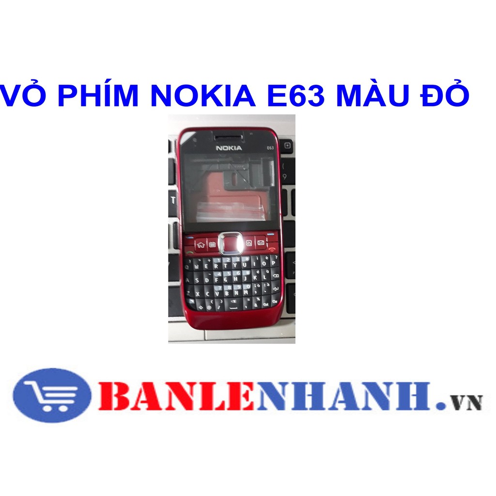 VỎ PHÍM NOKIA E63 MÀU ĐỎ