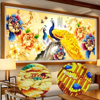 Tranh đính Đá Bạch Hạc, Khổng Tước DF2177