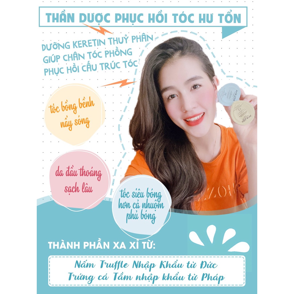 Bộ dầu gội phục hồi Mini đa tầng Nấm Truffle Weilaiya, phục hồi tóc khô xơ, hư tổn