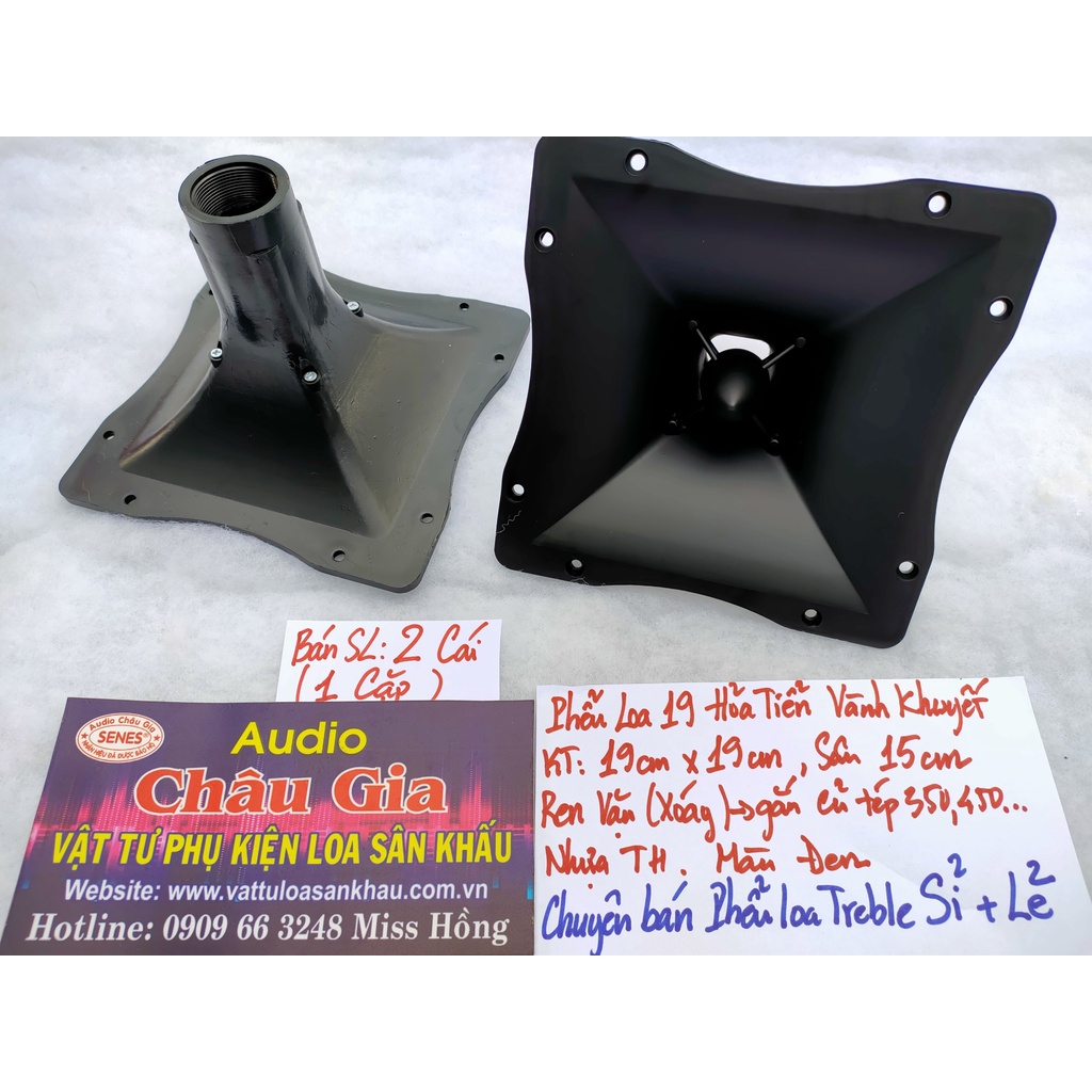 Phễu loa treble 19cm khuyết hỏa tiễn 2 cái Audio Châu Gia