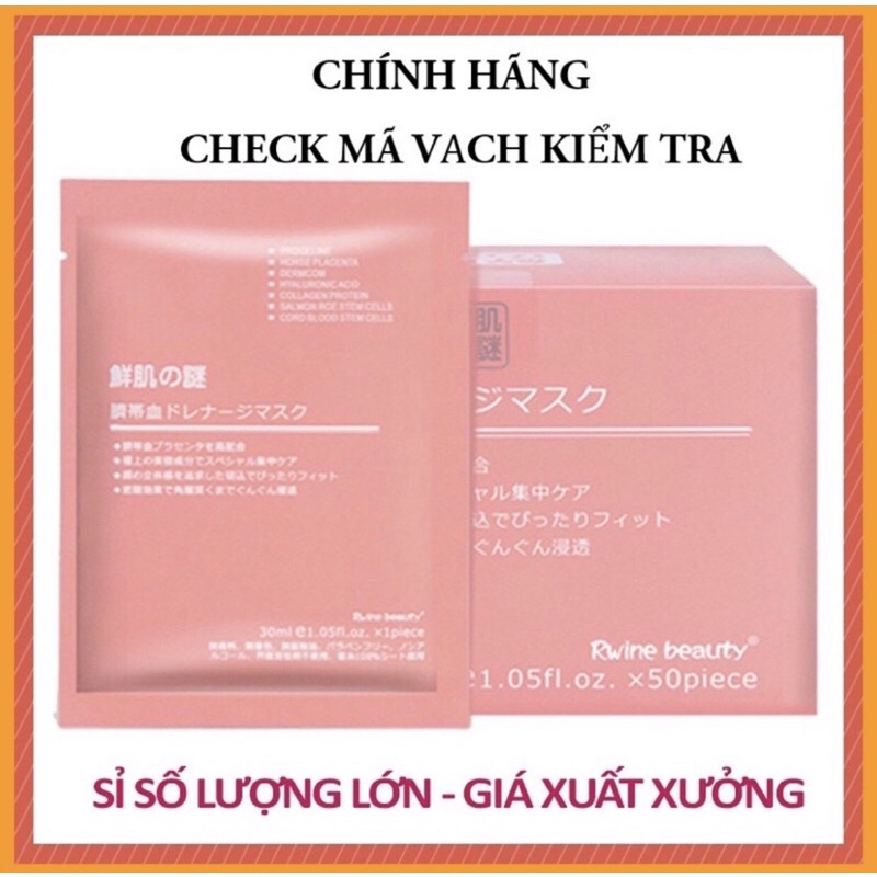 Hộp 50 miệng nạ nhau thai cừu CHÍNH HÃNG-mask nhau thai cừu