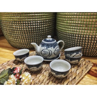 Bộ ấm trà gốm Bát Tràng