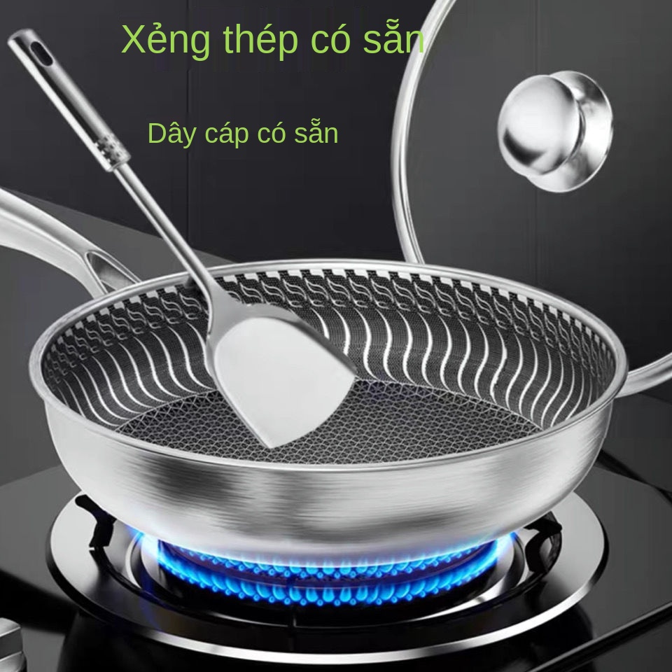 Chảo inox 316 chảo chống dính 24-30cm không tráng dầu chảo chống dính chảo gia đình nấu ăn