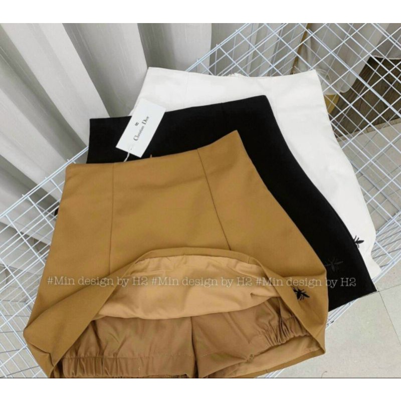 Chân váy thô thêu ong