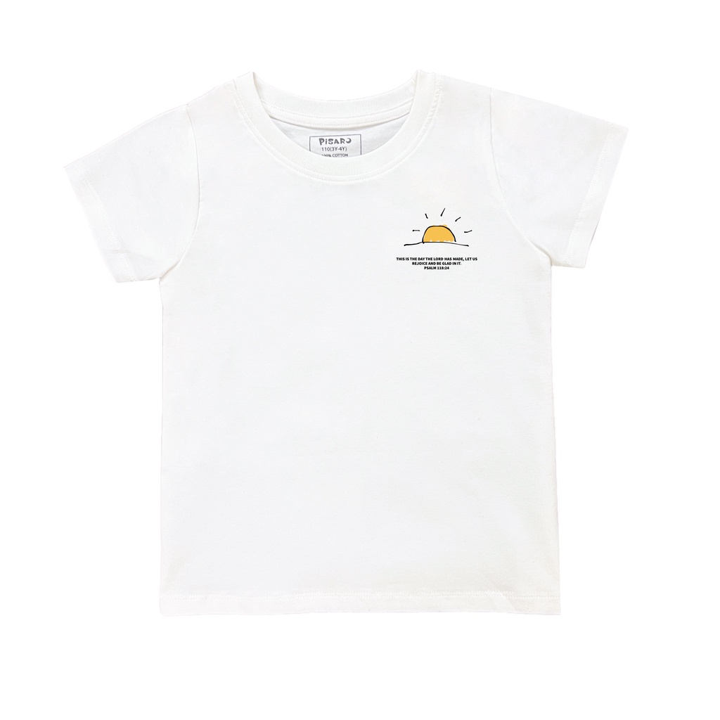 Áo phông trắng trẻ em PisaroKids, áo thun ngắn tay cho bé 100% cotton cao cấp co dãn thấm hút mồ hôi
