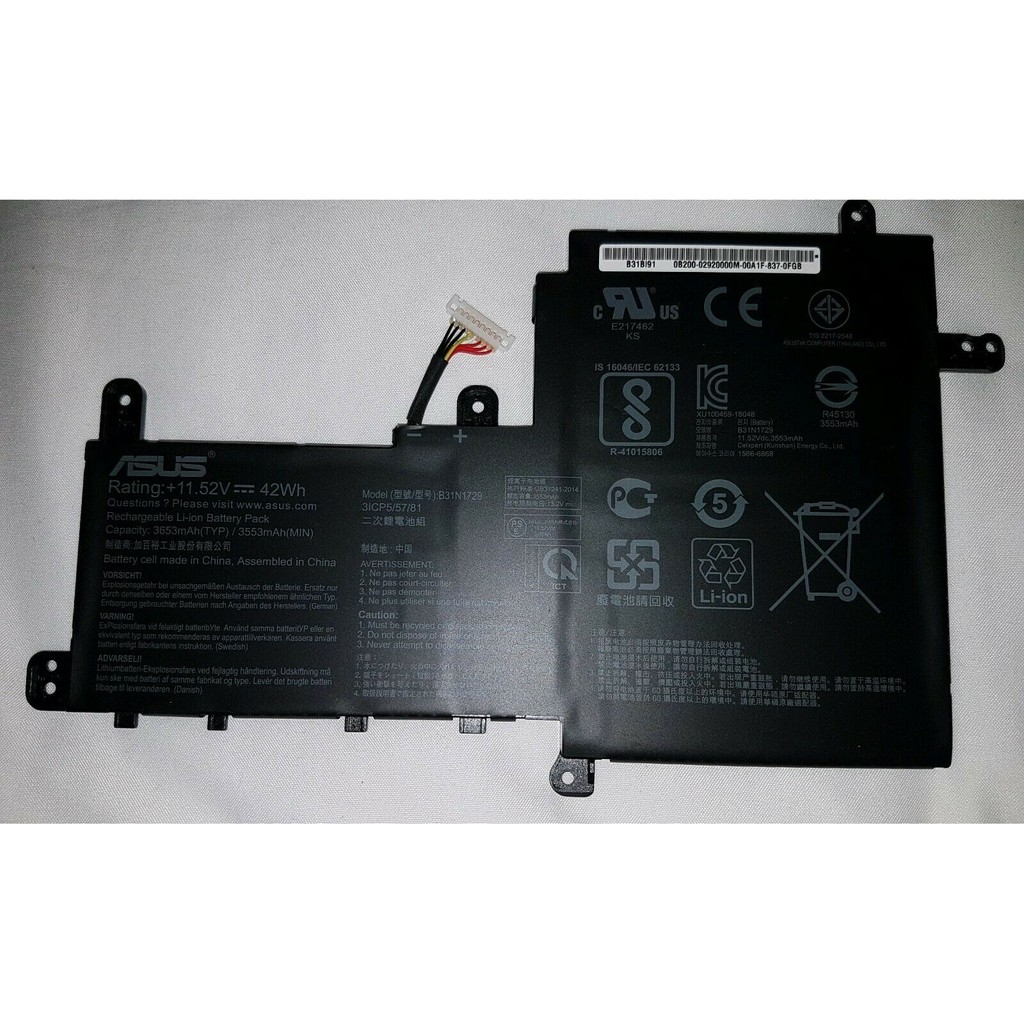 Pin Laptop Asus Vivobook S15 S530 X530 B31N1729 Zin