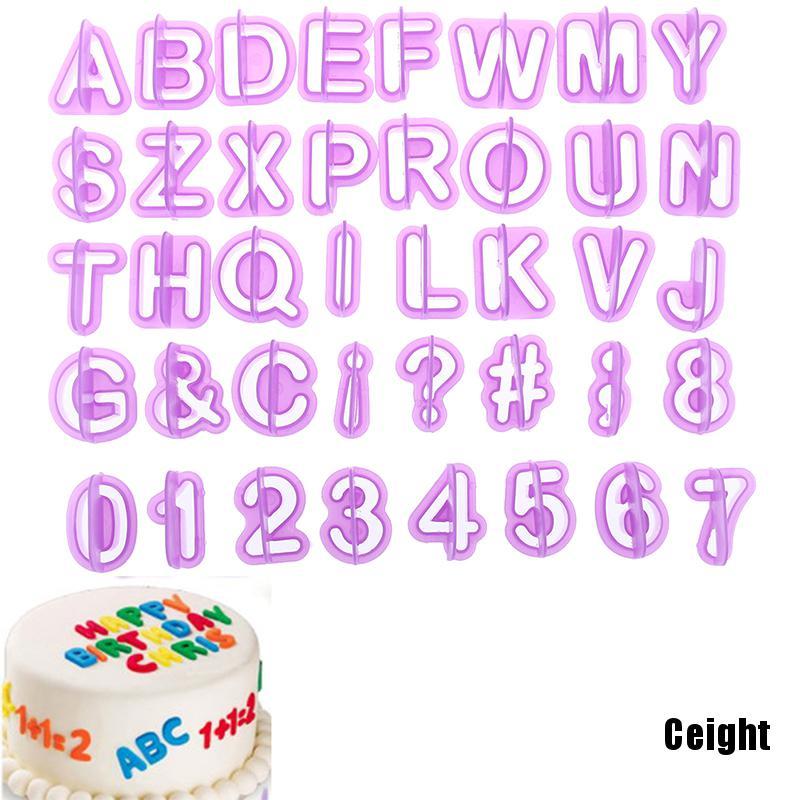 1 Set 40 Khuôn Làm Bánh Quy Hình Chữ Cái Và Số
