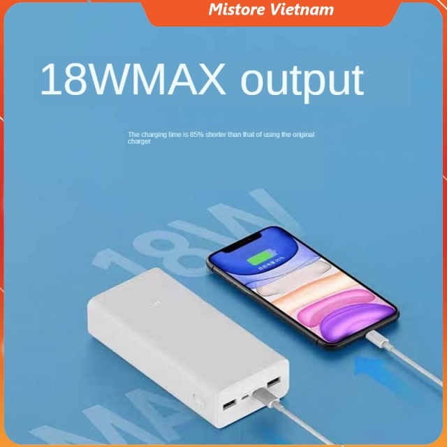 Pin sạc dự phòng Xiaomi Mi power bank 30000mAh Gen3 18W