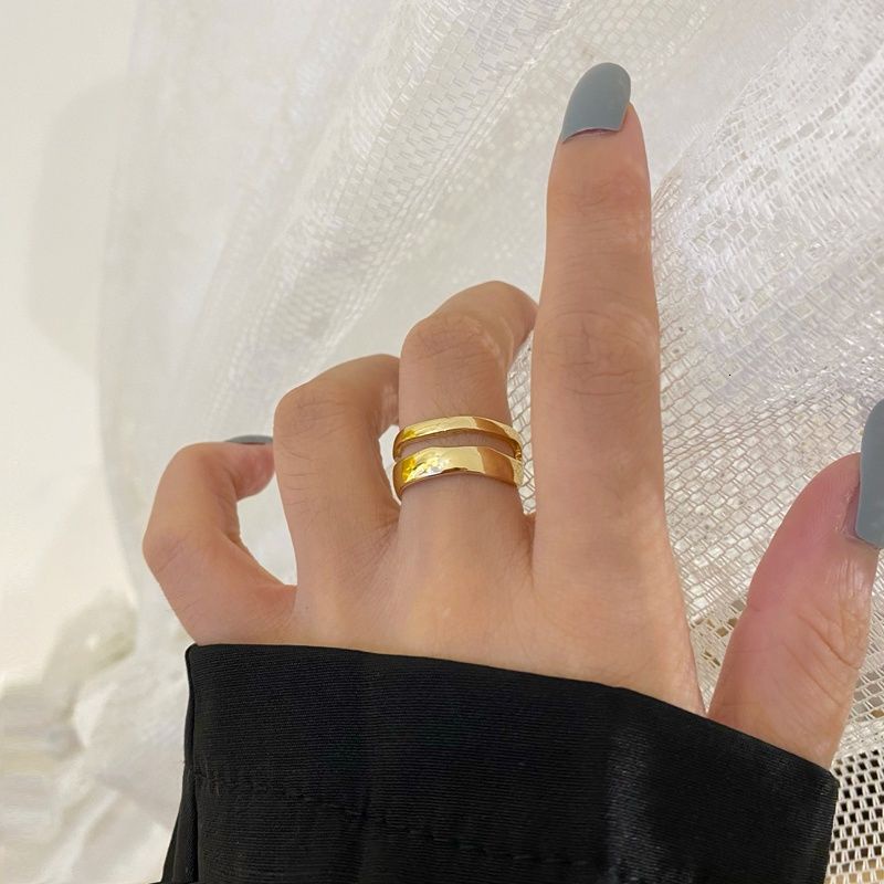 Nhẫn Hở Hình Gợn Sóng Đơn Giản Thời Trang