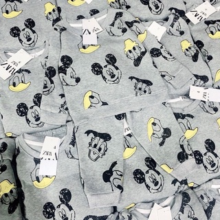 BỘ NỈ MICKEY XÁM CHO BÉ