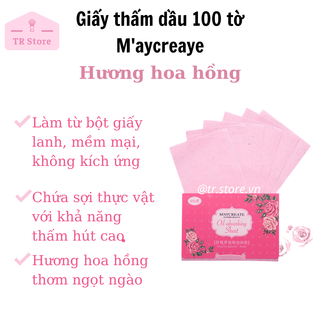 Giấy thấm dầu 100 tờ Maycreate | BigBuy360 - bigbuy360.vn