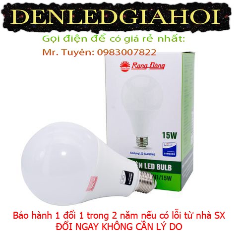 06 Bóng đèn LED BULB 15W Rạng Đông