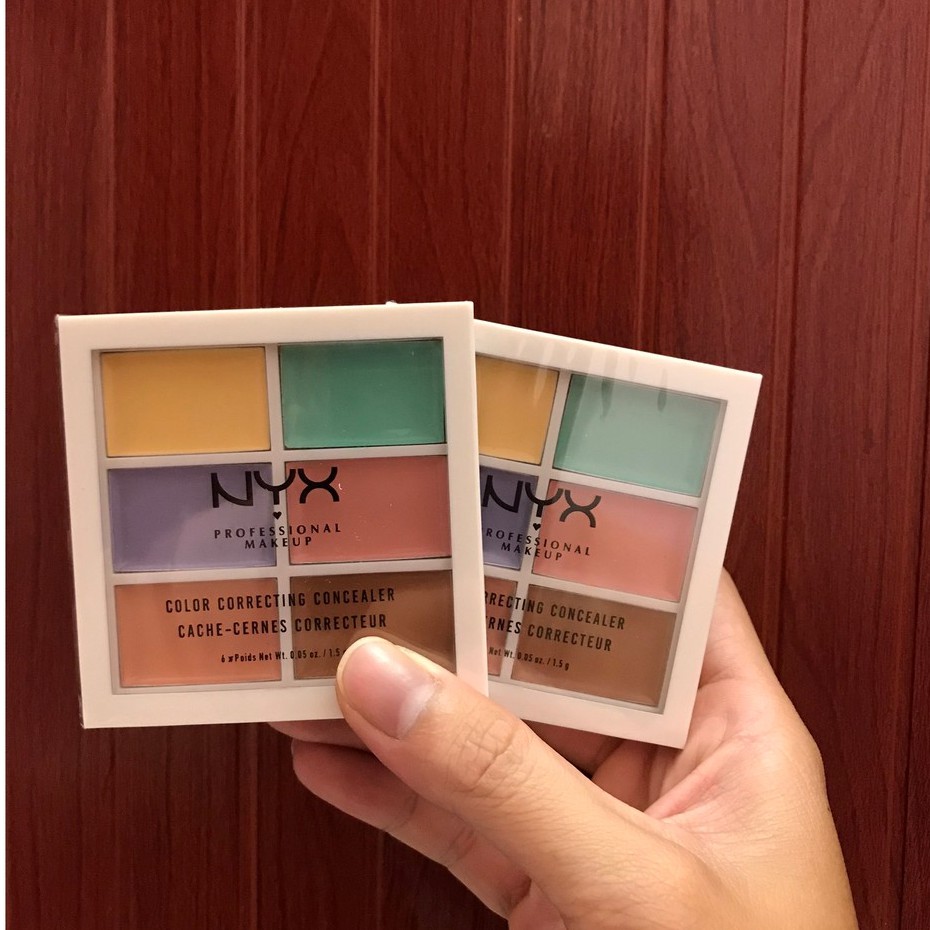 [Ảnh Thật] Bảng Che Khuyết Điểm NYX Color Correcting Concealer (1.5g x 6)