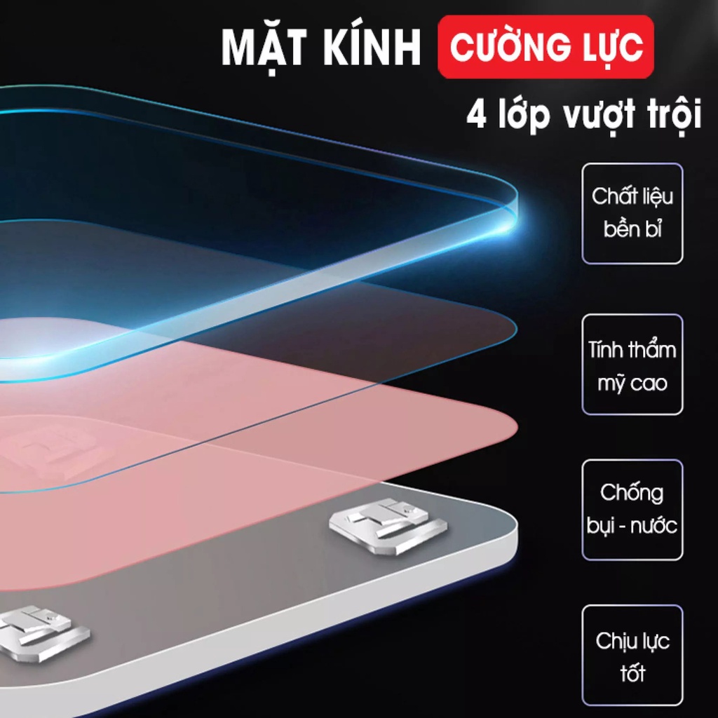 [HCM-Chính Hãng]Cân Điện Tử Màn hình led,Cân Sức Khoẻ cổng sạc USB Mặt kính cường lực hiệu BORO- 3 MIỀN FOOD VINA