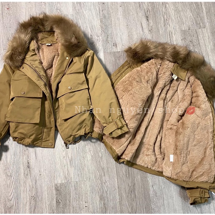 Áo Par.ka rút eo trần lông