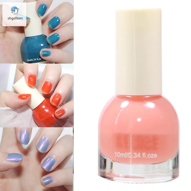 #Nail polish# 10 ML Sơn móng tay đẹp an toàn các màu đơn giản màu đen màu hồng dễ thương nhám bóng nhũ