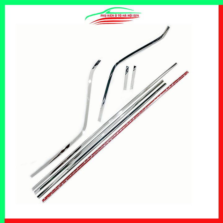 Bộ nẹp viền chân kính cong kính Suzuki XL7 2020 Inox sáng bóng chuẩn form xe