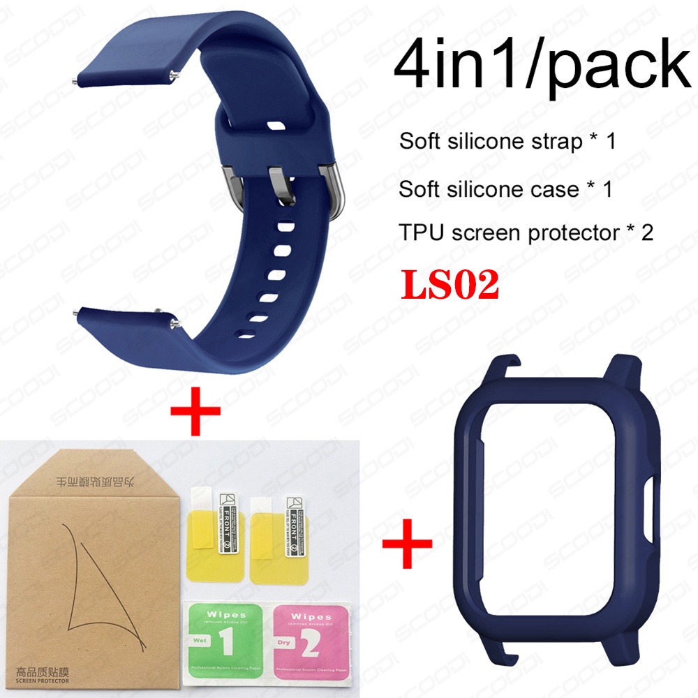 Ốp Bảo Vệ Đồng Hồ Thông Minh Xiaomi Haylou LS02 4 Trong 1