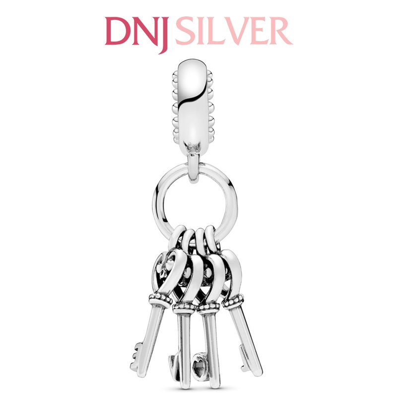 Charm bạc 925 cao cấp, hàng chuẩn bạc - Charm Keys of Love thích hợp để mix vòng tay charm - DN198