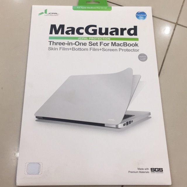 Bộ dán 3 trong 1 Macguard JCPAl cho Macbook pro 15 thường. (2014)