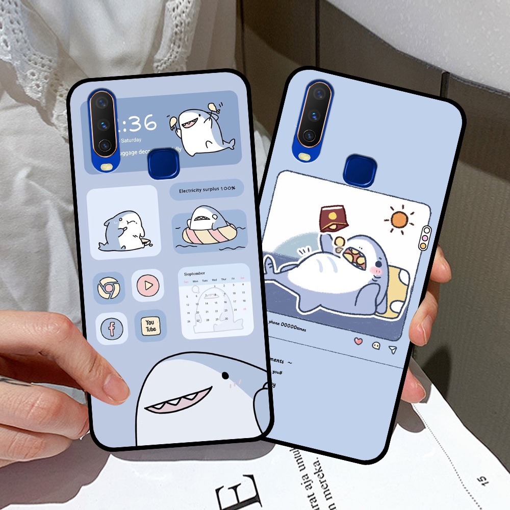 Ốp Vivo U10 / Y11 / Y12 / Y15 / Y17 in hình nền cá mập đáng yêu giá rẻ