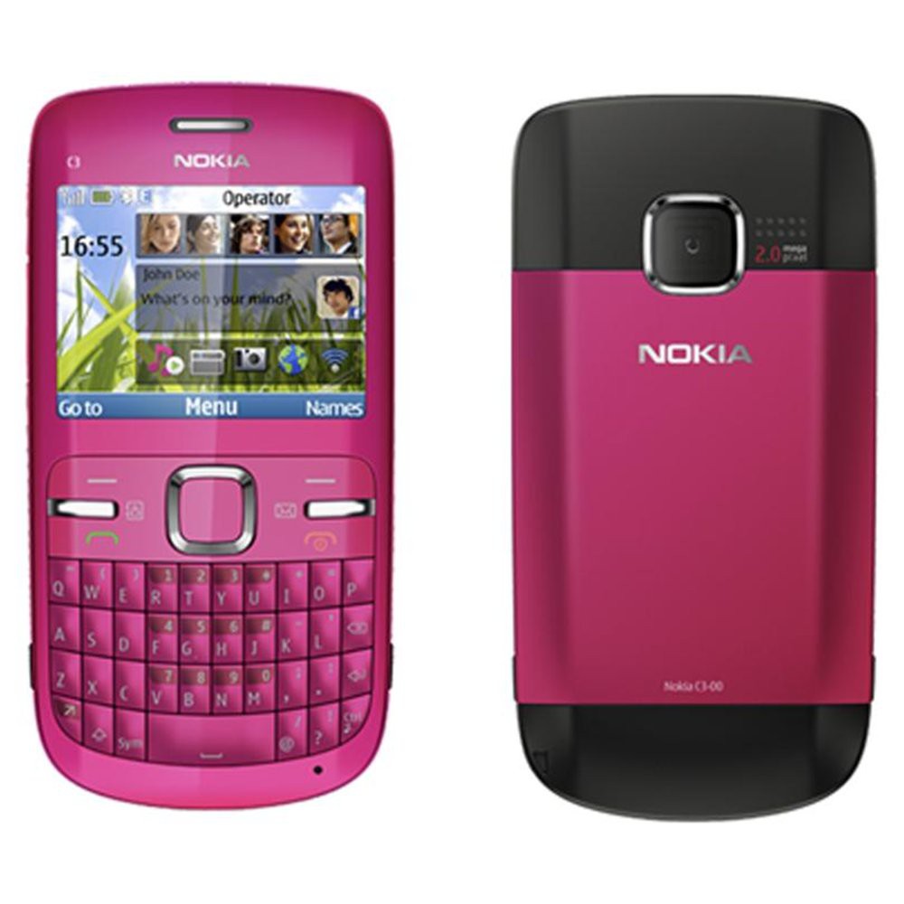 Điện thoại độc cổ NOKIA C3 00 chính hãng kèm pin sạc và sim 3G-Bảo hành 1 năm