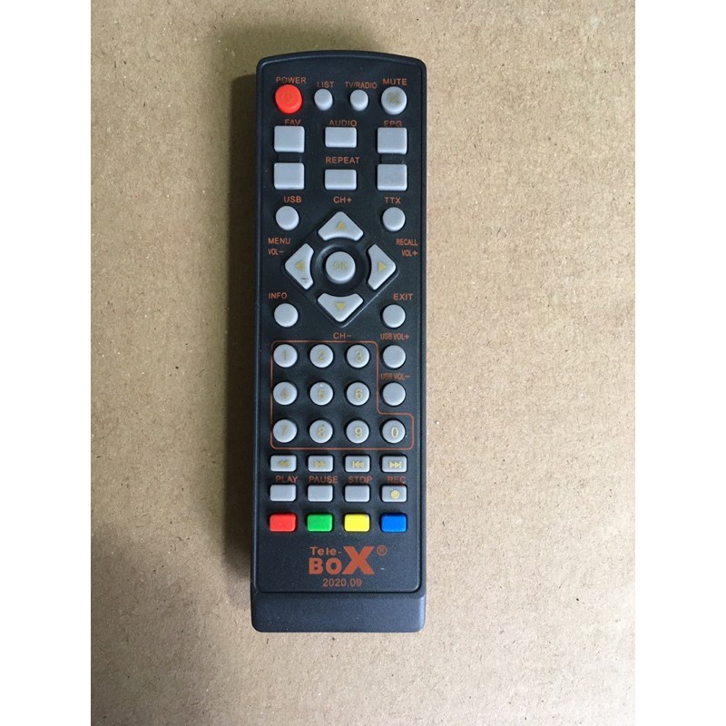 điều khiển đầu thu TELEBOX chất lượng cao-tặng kèm pin-remote đầu truyền hình telebox