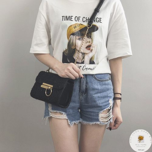 Túi xách nữ đẹp đeo chéo thời có dây xích khóa túi cực cool  cao cấp AN21
