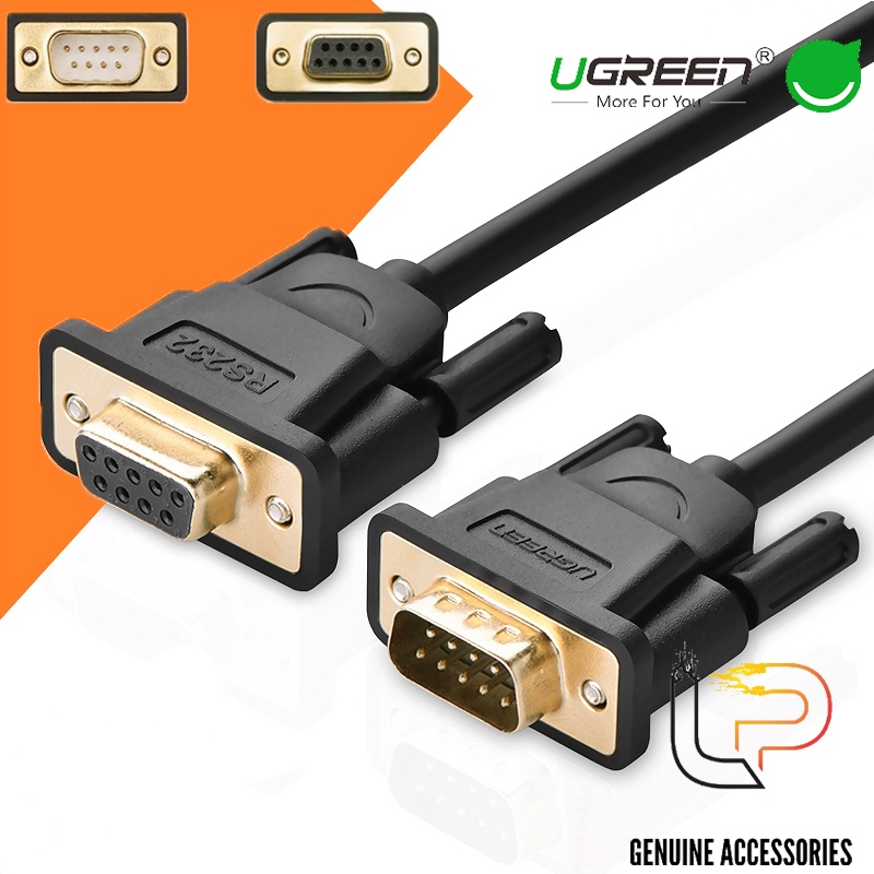 Cáp RS232 nối dài Ugreen dài 1.5M - 2M - 3M - 5M - Cáp Com RS232 Ugreen