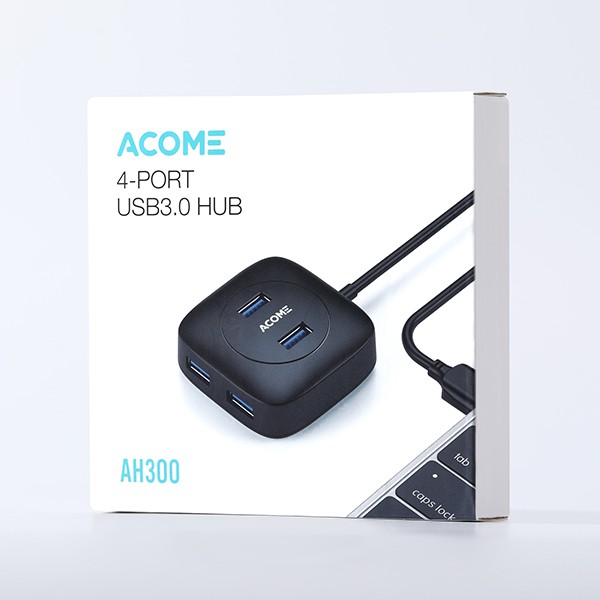 HUB USB 3.0 Bộ Chuyển Đổi 4 in1 ACOME AH300 Tốc Độ Truyền Tải Cao Công nghệ IC Mới Hàng Chính Hãng Bảo Hành 12 Tháng