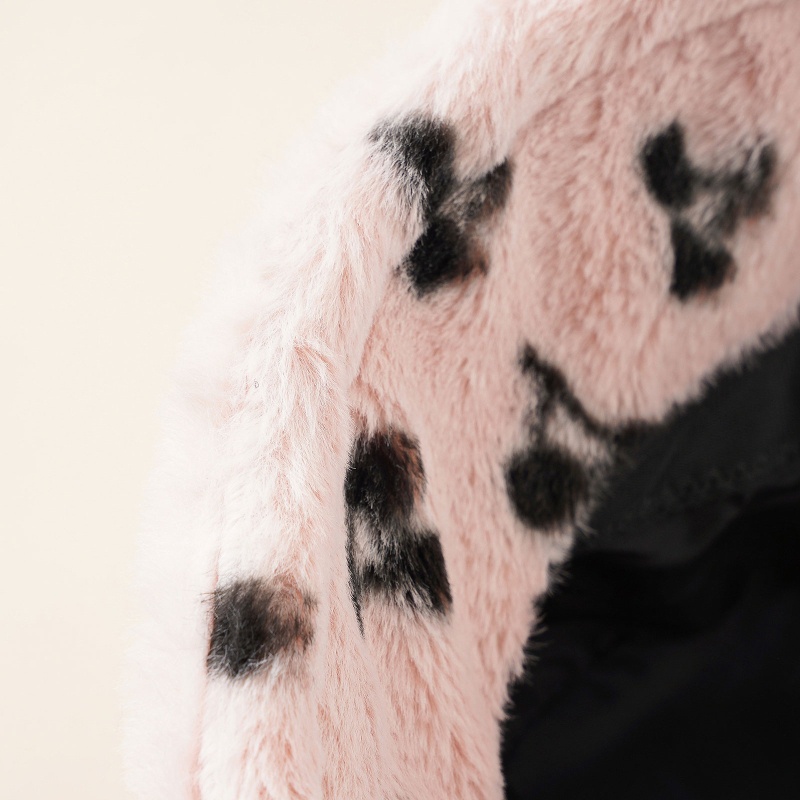 Nón Tai Bèo Họa Tiết Cherry Xinh Xắn Dễ Phối Đồ Thời Trang Mùa Đông