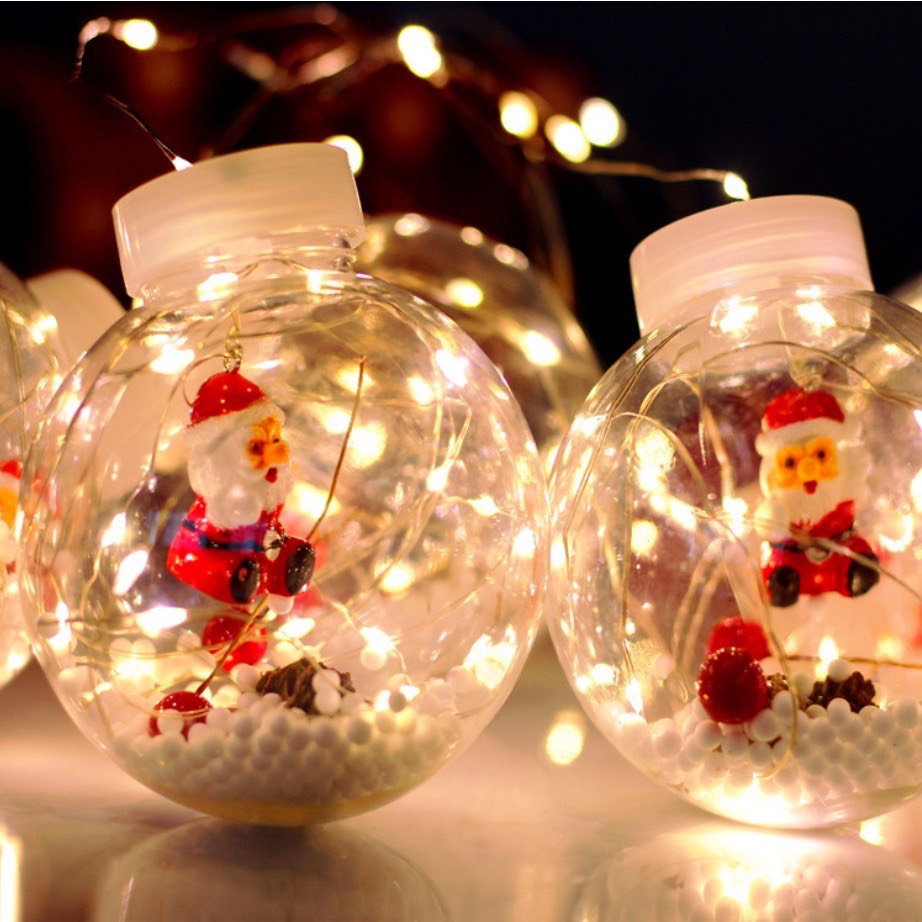 HOT TREND 2023 Bộ Đèn Led Dây Cắm Điện Hình Quả Bóng Noel Trang Trí Dịp Giáng Sinh 2023