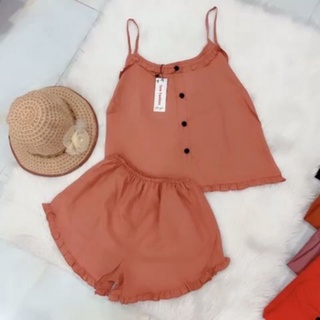 Set Bộ Kate lụa đùi 2 dây dưới 60kg