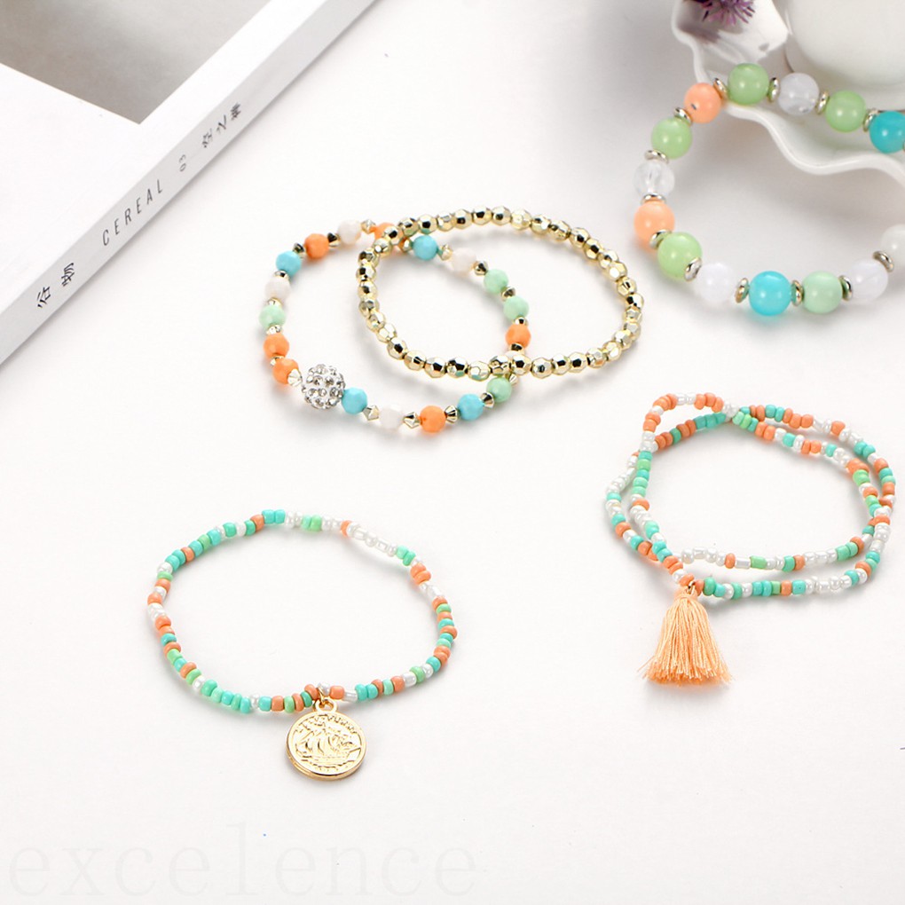 Set 5 Vòng Tay Thời Trang Boho Cho Nữ